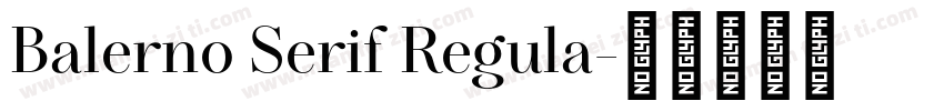 Balerno Serif Regula字体转换